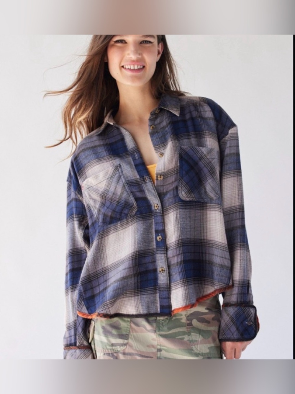 Urban Outfitters BDG Karl Slouchy Flannel Button-Down Shirt - Size s